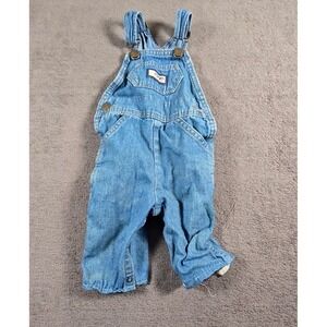 Vintage Liberty Kids Denim Overalls 18M Blue Cartoon Patch Bib Pants
